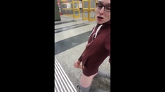 He Jerks And Cums In A Entrance Hall