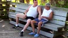 older gays have sex in public park