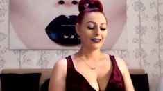 Domina redhead lady on webcam