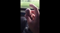 playing with big dick in bus