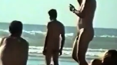 Str8 big dick on beach
