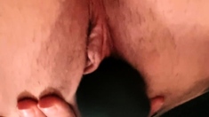 Solo pussy toying redhead sexy close up masturbation action