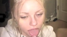 Amateur Blonde Blowjob CIM