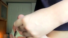 Solo ladyboy masturbation
