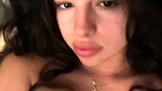 brunette babe with big boobs is so hot