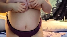 Big boobs milf masturbates with her dildo