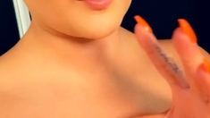 Big boob brunette masturbates on webcam