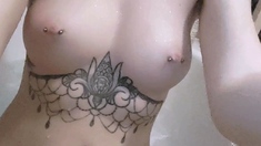 Amateur striptease and Solo masturbation