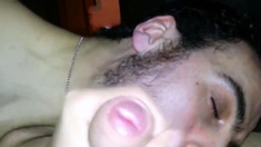 Chupando as bolas e o pau do hetero amigo - amador, blowjob,