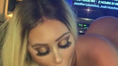 Tan stud gives a POV blowjob to his big cock