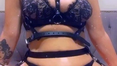 Big boobs russian milf toys her ass on webcam