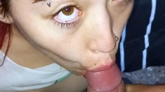 Amateur MILF blowjob cumshot
