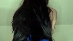 Amateur blondie solo anal masturbation