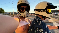 Busty Czech amateur fucks outdoor in public