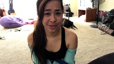 Japanese teen uses toys to pleasure pussy