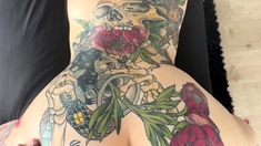 Blonde amateur girl flashes ass and fuck