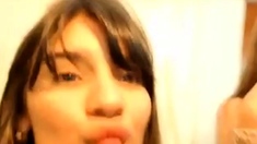 Two Brunette Lesbians Get Naughty on Webcam