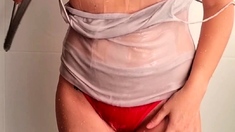 Big boobs milf masturbates with her dildo