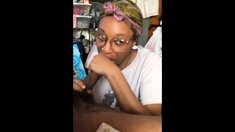 Big tit amateur fucking and sucking a cock