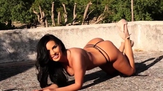 ThisIsGlamour Ann Denise Strips Outdoors BTS LEWD
