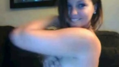 BBW Webcam Girl Flashes Her Huge Tits
