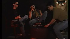 Buff bikers handle a hook-up in true gay style and shoot a sticky load