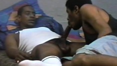 Naughty gay dude seduces his friend into sucking his firm pole