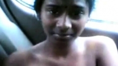 tamil girl in car topless with her bf