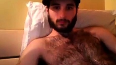 Hairy Chest Covered In Cum
