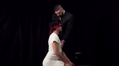 Bishop undresses blindfolded twink and ass fucks him